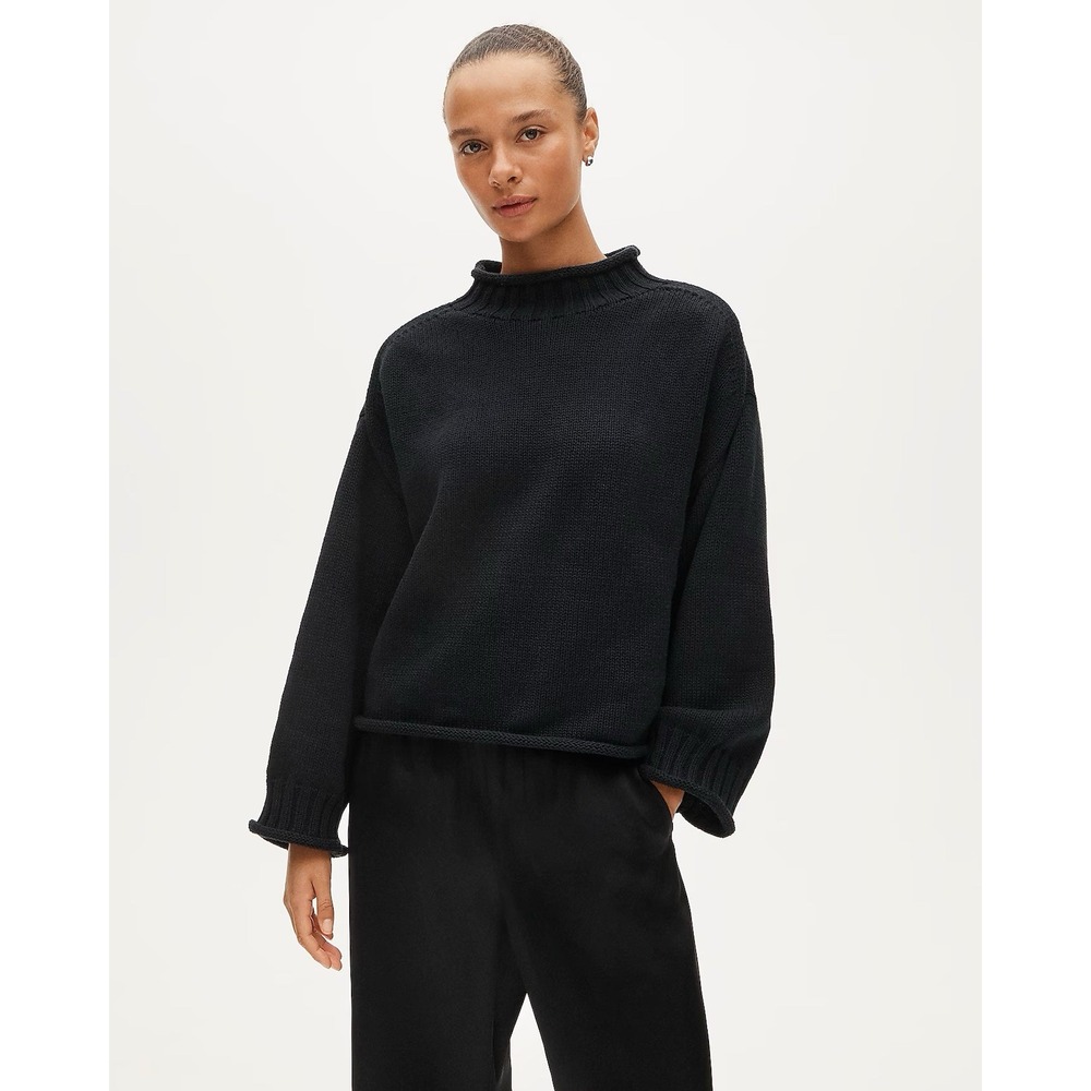J CREW 2025 Rollneck™ sweater in Black Size XXS NWT $98 CM712
